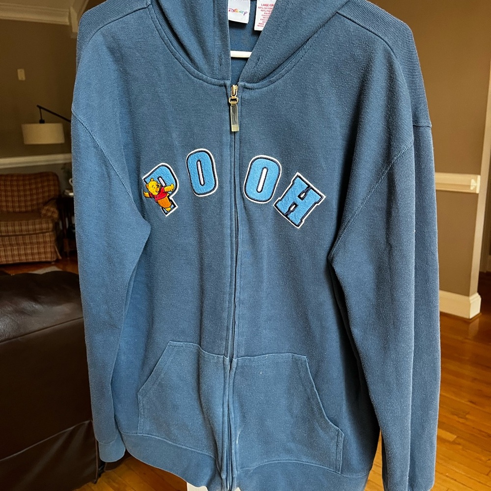 Disney Blue Winnie the Pooh Zip-Up Hoodie
